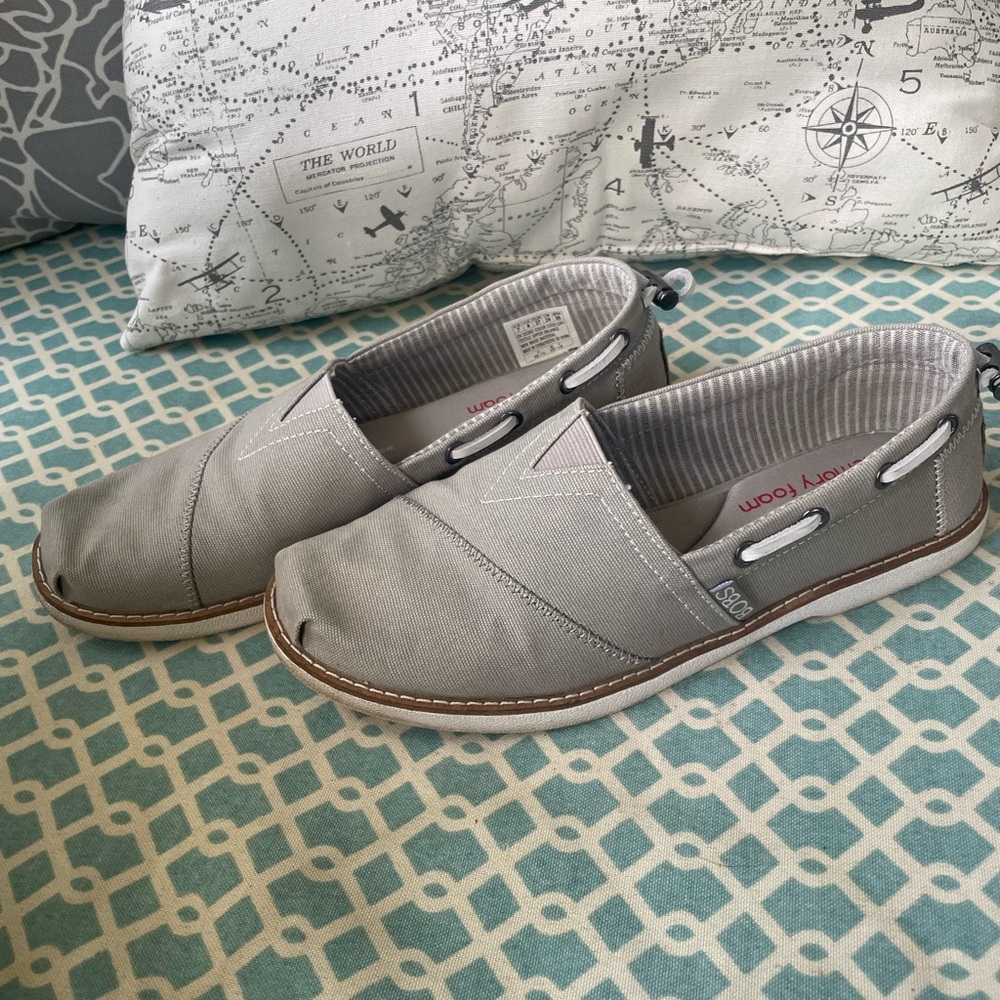 BOBS from Skechers Light Gray Slip-Ons